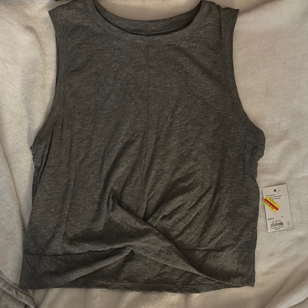 Kohl's Gray Muscle Tee Crop Top